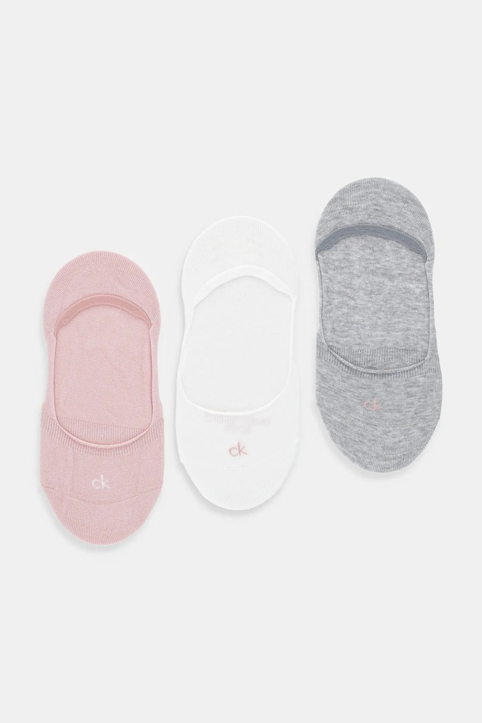 Calvin Klein skarpetki 3-pack skarpetki krótkie różowy 701234371