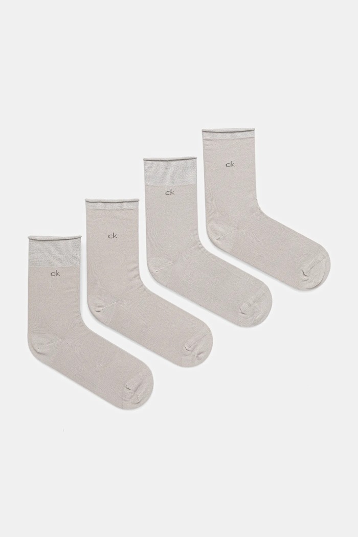 Calvin Klein skarpetki 4-pack skarpetki długie szary 701235367