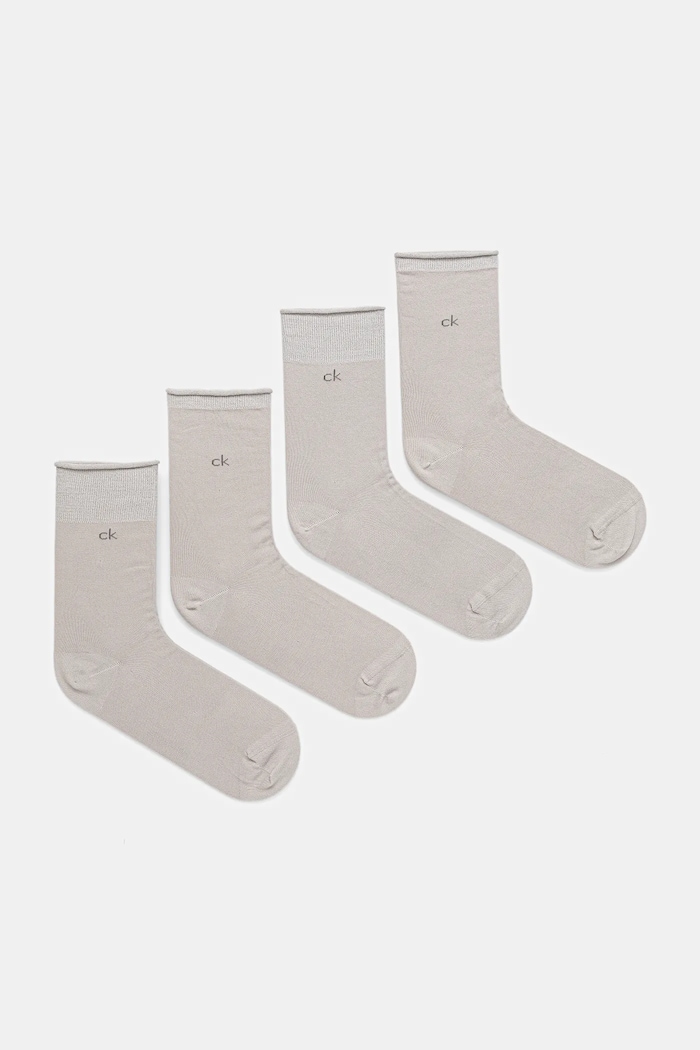Calvin Klein skarpetki 4-pack skarpetki długie szary 701235367