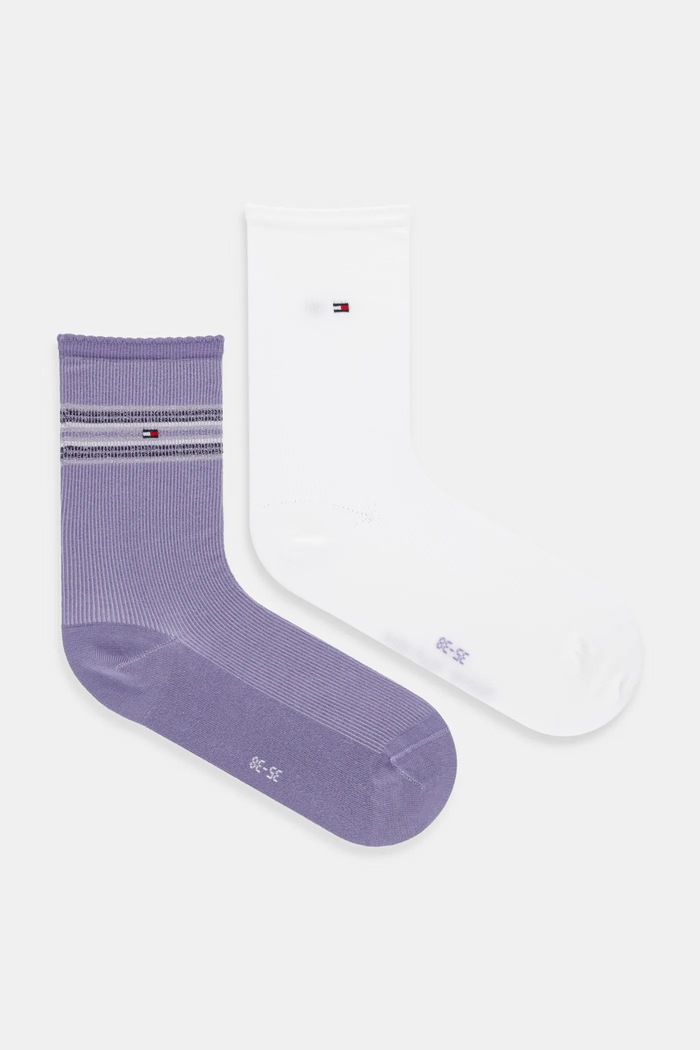 Tommy Hilfiger șosete 2-pack sosete lungi violet 701236458