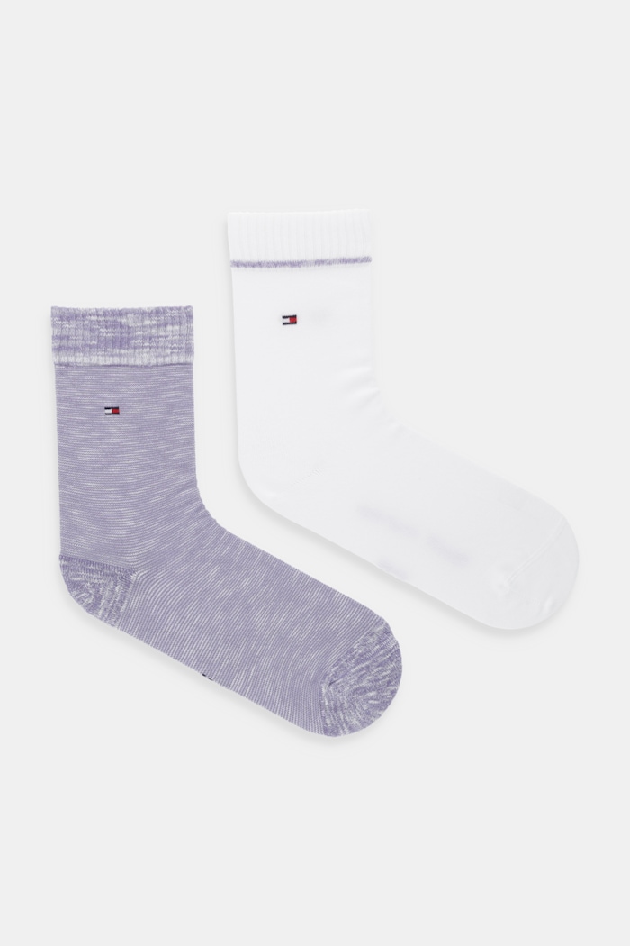 Nogavice Tommy Hilfiger 2-pack Visoke nogavice vijolična 701236460