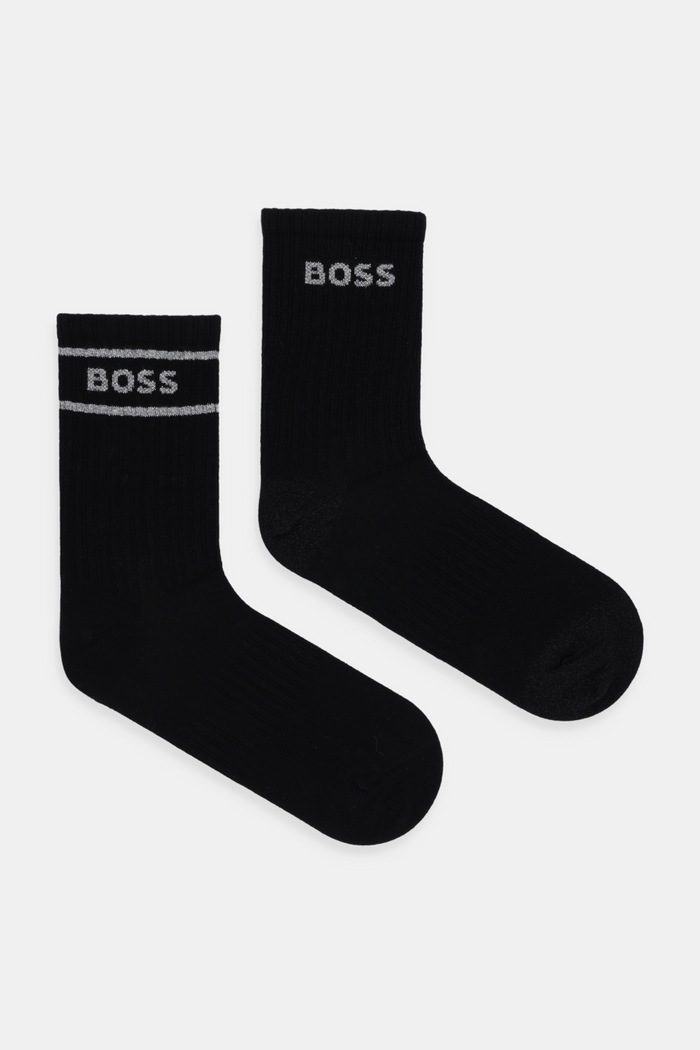 Κάλτσες BOSS 2-pack Bashinah ψηλές κάλτσες μαύρο 50546426