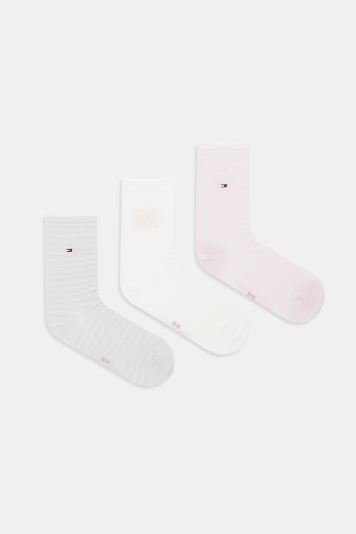 Tommy Hilfiger calzini pacco da 3 stampa all-over rosa 701236464