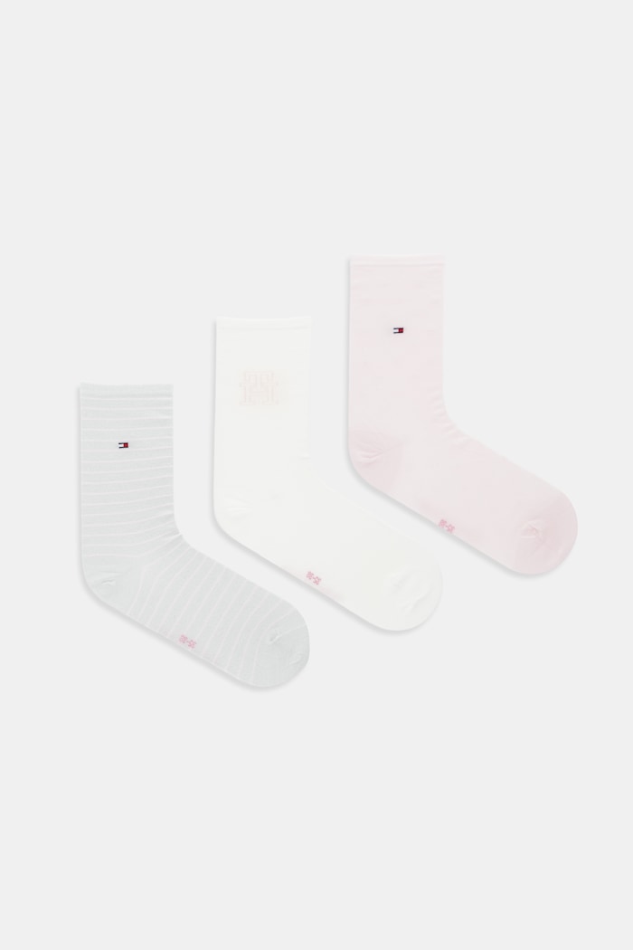 Tommy Hilfiger calzini pacco da 3 stampa all-over rosa 701236464