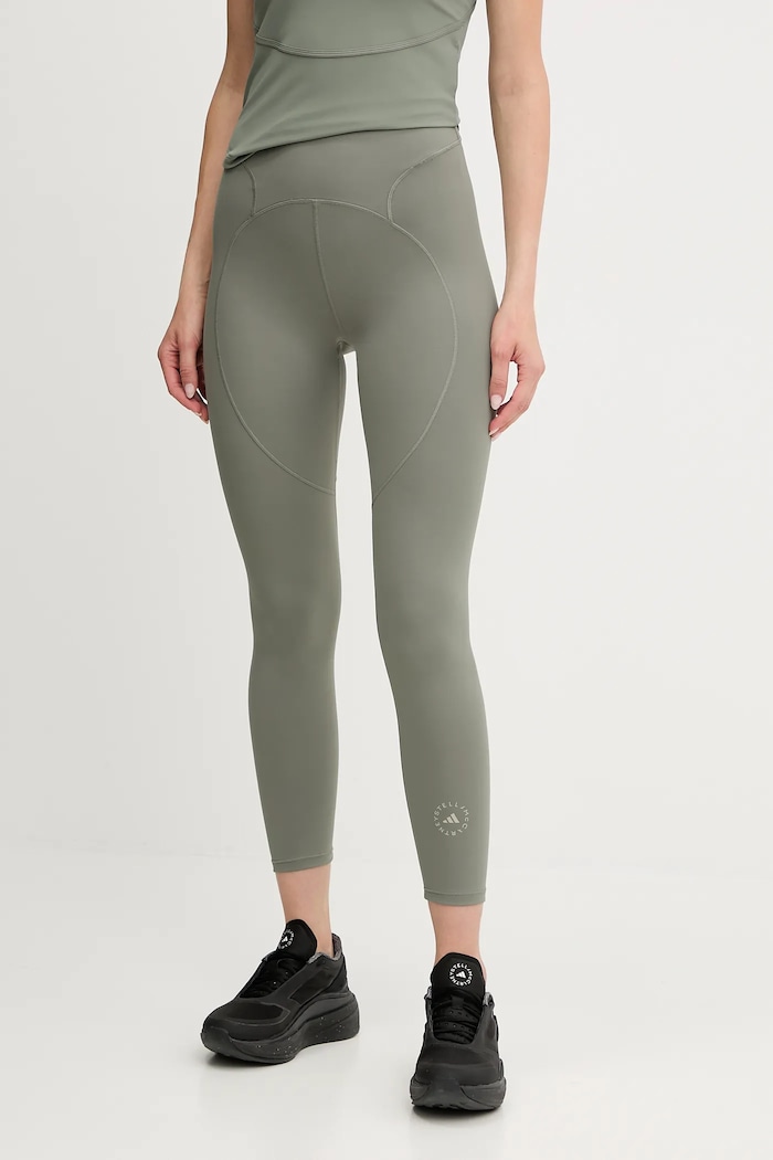Tréningové legíny adidas by Stella McCartney Tpr 7/8 s elastanom zelená JW4555