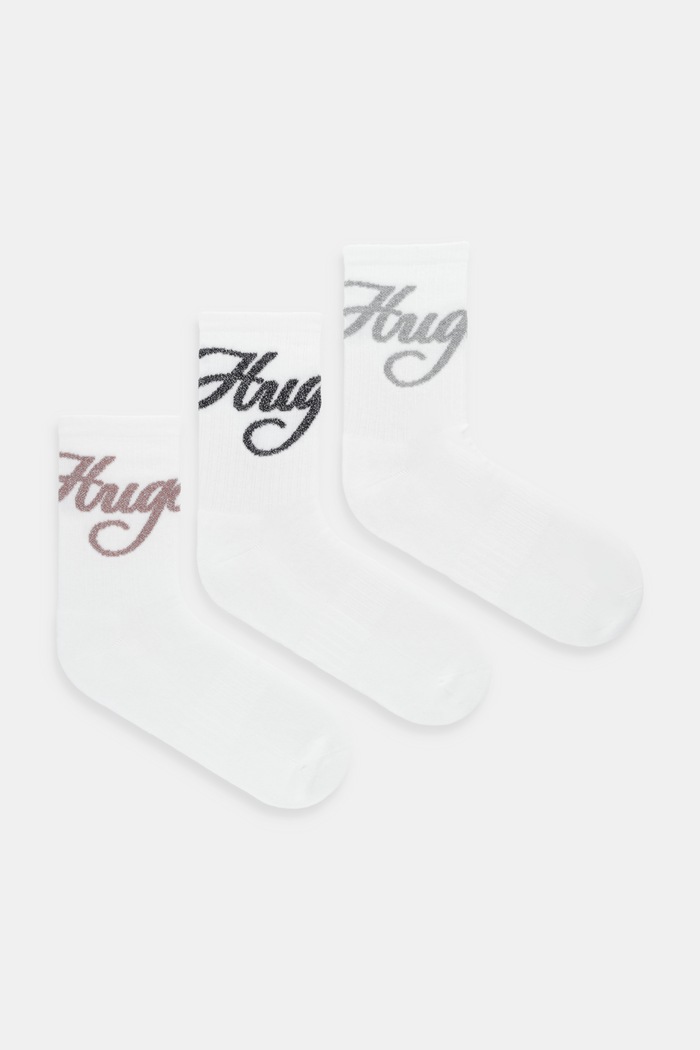 Κάλτσες HUGO 3-pack Bashinah ψηλές κάλτσες λευκό 50546384