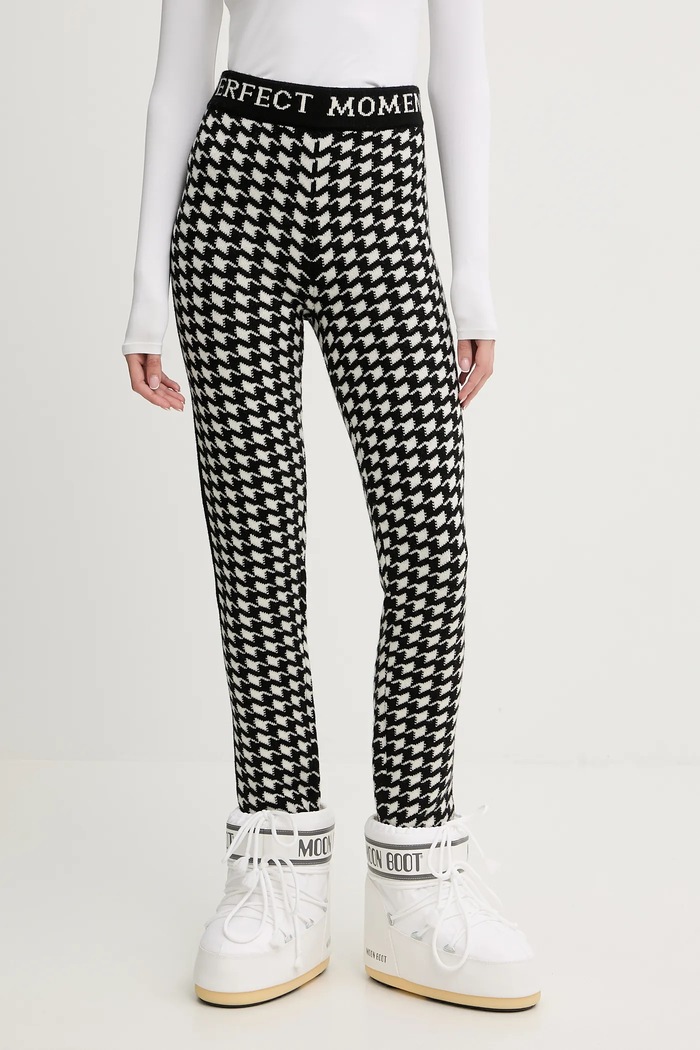 Вълнен клин Perfect Moment Houndstooth трикотаж черен W3001264