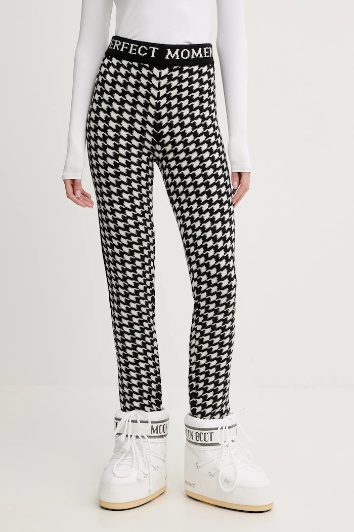 Вълнен клин Perfect Moment Houndstooth трикотаж черен W3001264