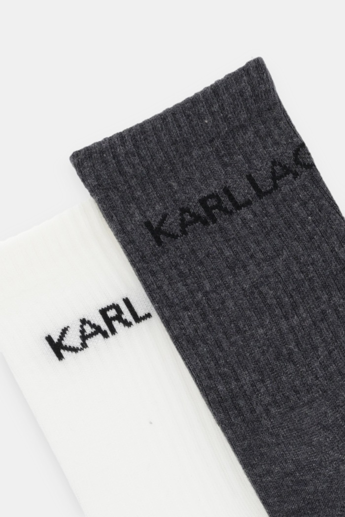 Karl Lagerfeld skarpetki 2-pack A4W47025 szary AW25