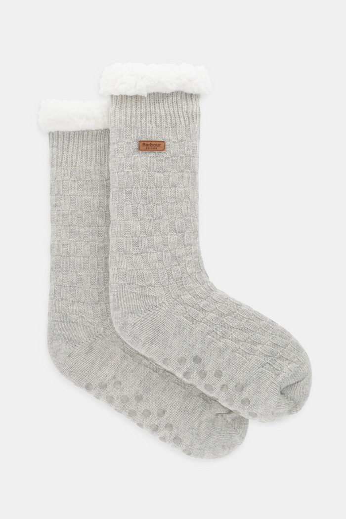 Barbour Șosete din amestec de lână gri LAC0297