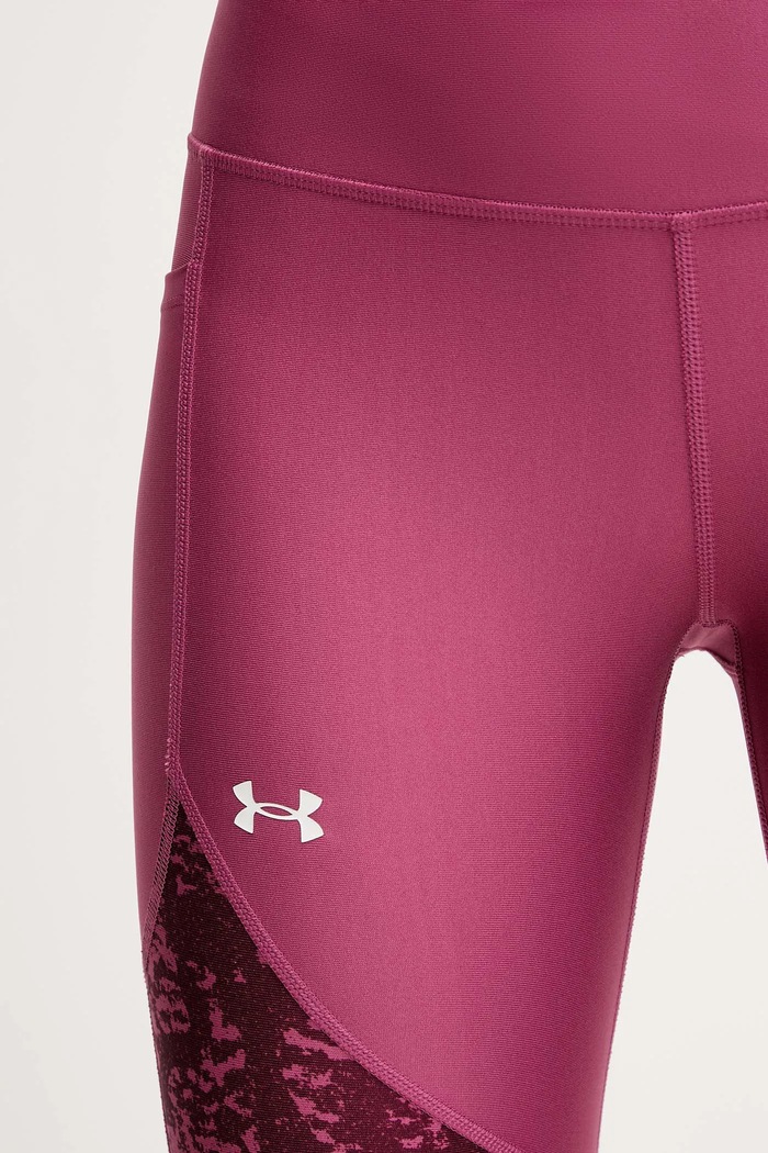 Under Armour legginsy treningowe bordowy 1386407