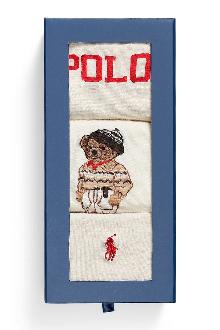 Ponožky Polo Ralph Lauren 3-pak 455982964 béžová SS26