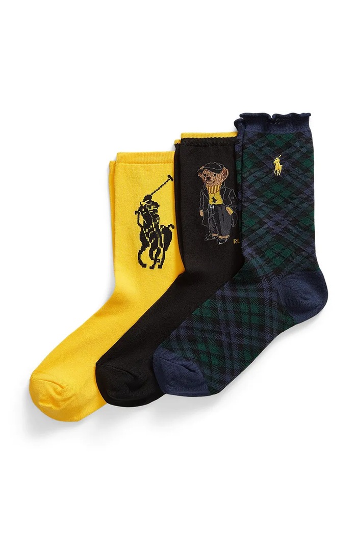 Ponožky Polo Ralph Lauren 3-pak potlač viacfarebná 455982965
