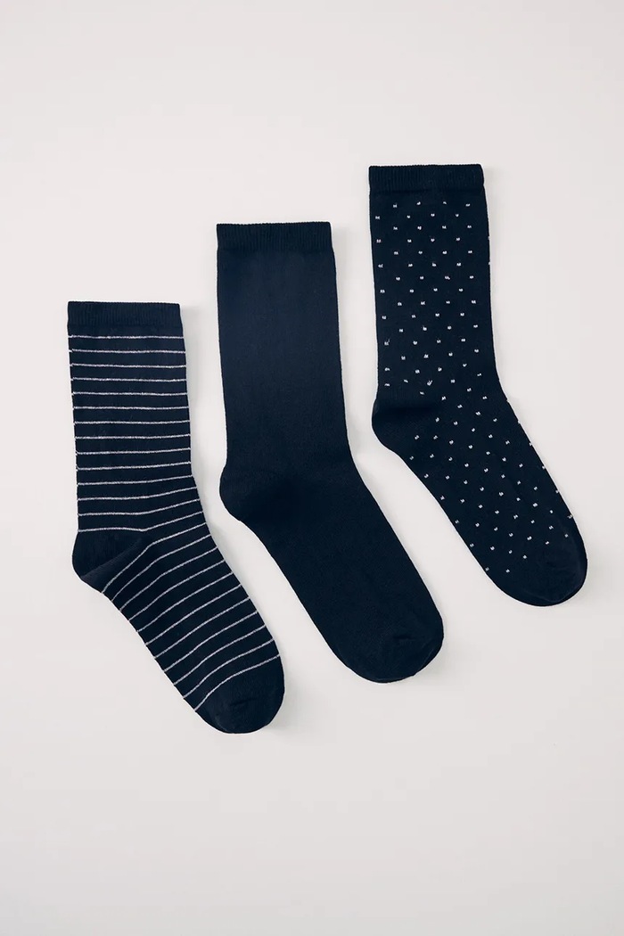 Κάλτσες women'secret 3-pack εμπριμέ μαύρο 5770028