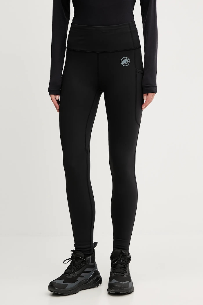 Mammut legginsy sportowe Crag Winter nadruk czarny 1022.02700