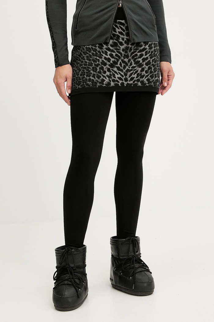 Newland legginsy sportowe LADY SKIRT LEGGINGS dzianina czarny N46739.167