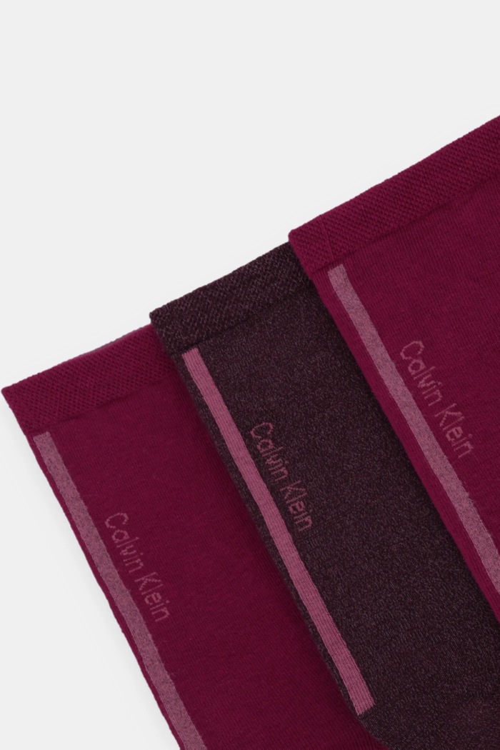 Calvin Klein șosete 3-pack 701235369 burgundia AW25