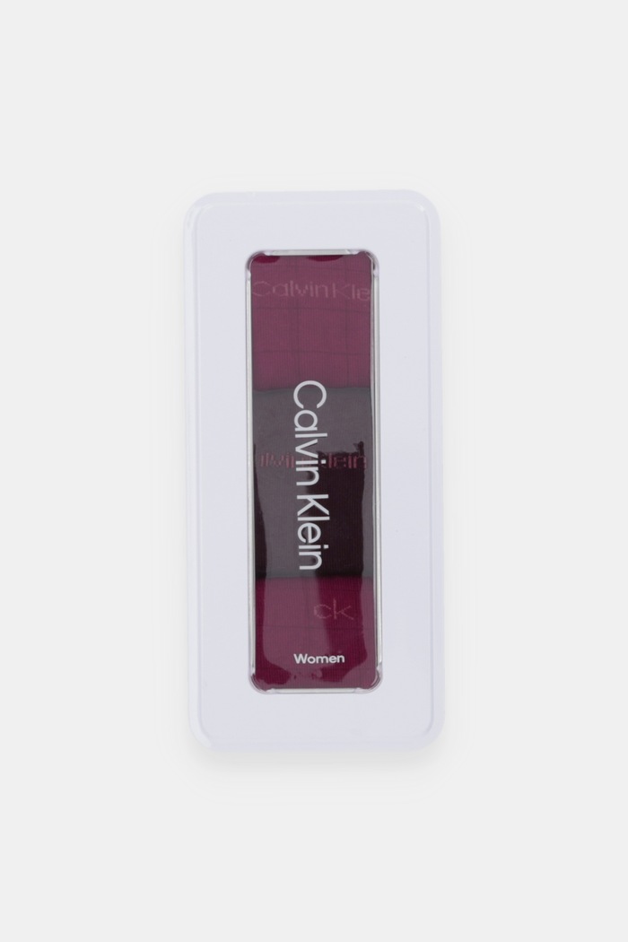 Ponožky Calvin Klein 3-pak 701235368 burgundské