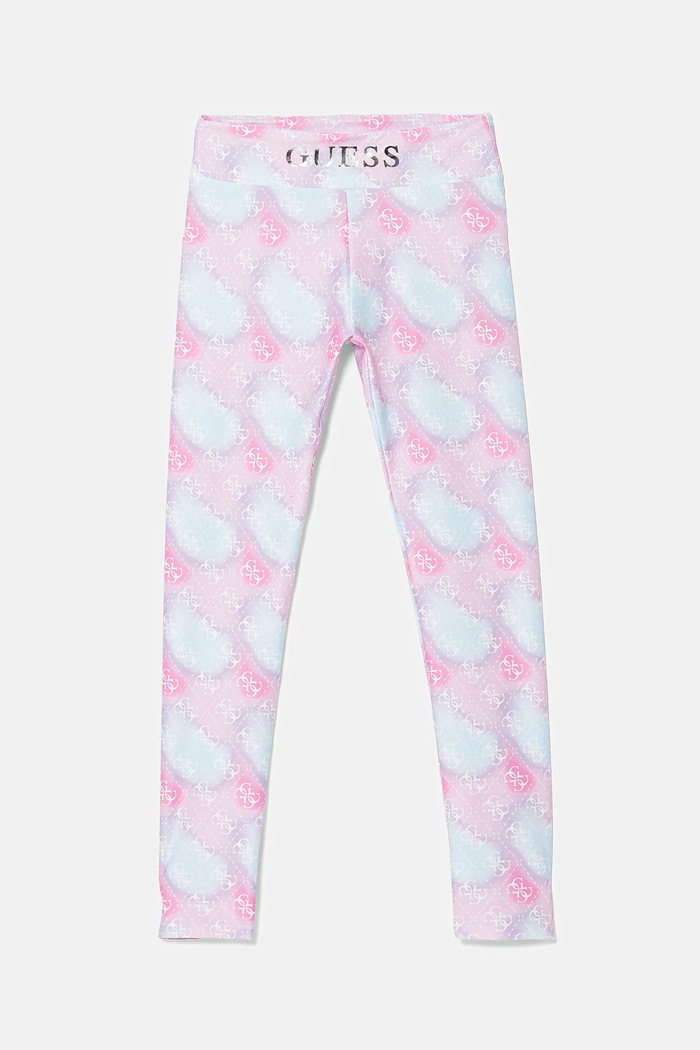 Guess legginsy dziecięce wzorzyste różowy J5YB00.MC01P.9BYA