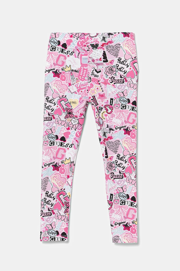 Guess Legginsy dziecięce K5YB00.K6YW4.9BYA różowy AW25