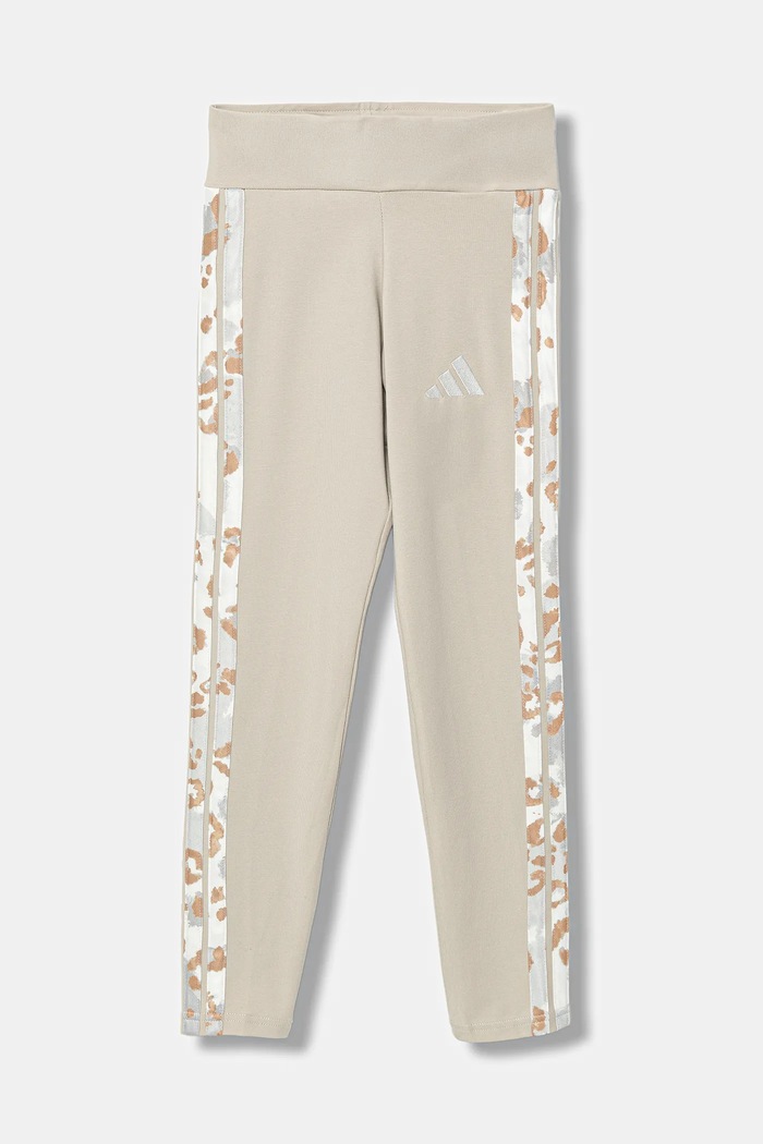 adidas legginsy dziecięce KC5452 beżowy AW25
