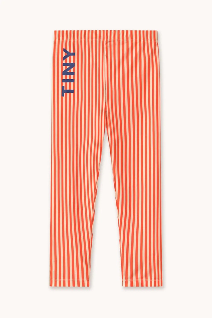 Dětské legíny Tinycottons STRIPES SHINY LEGGINGS AW25.331 oranžová AW25
