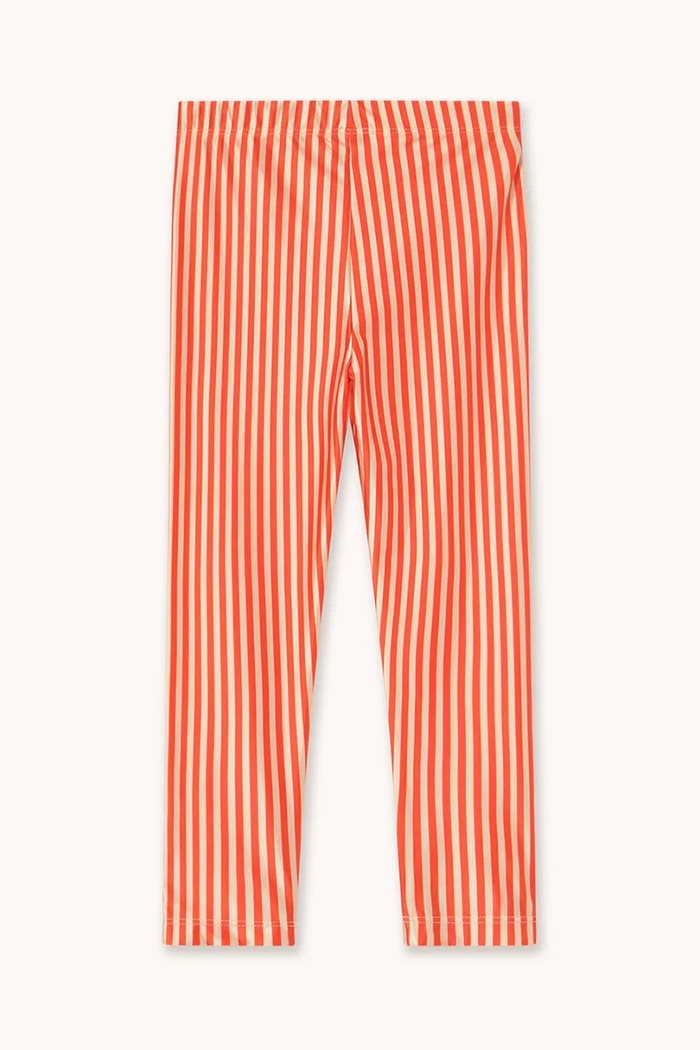 DÍVKA Dětské legíny Tinycottons STRIPES SHINY LEGGINGS AW25.331 oranžová