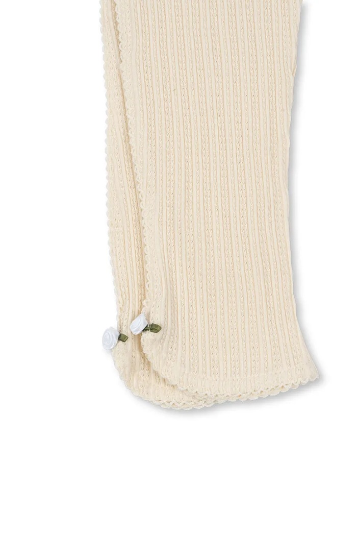 Konges Sløjd legginsy bawełniane dziecięce PAPIN PANTS GOTS beżowy KS103958.9BYA