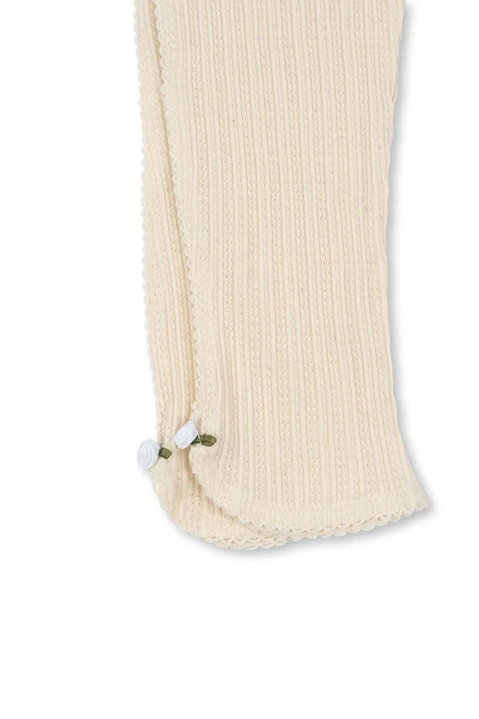 Konges Sløjd legginsy bawełniane dziecięce PAPIN PANTS GOTS beżowy KS103958.9BYA