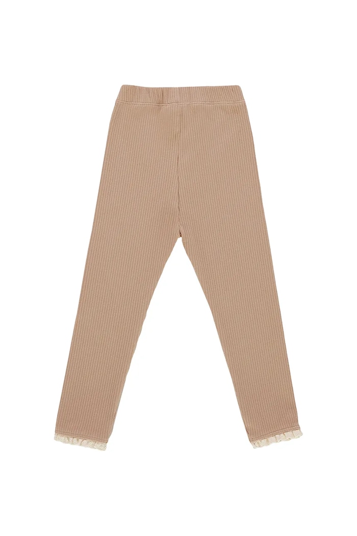 DÍVKA Dětské legíny s bavlnou Donsje Affy Leggings 4079300.68.92 hnědá