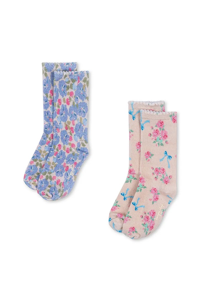 Konges Sløjd Șosete copii 2 PACK PRINTED SOCKS 2-pack albastru KS103646.9BYA