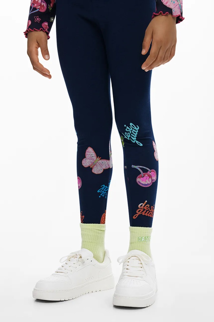 Desigual legginsy dziecięce 25WGKK01 granatowy