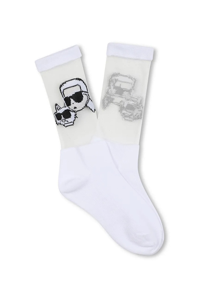 Otroške nogavice Karl Lagerfeld bela Z31042