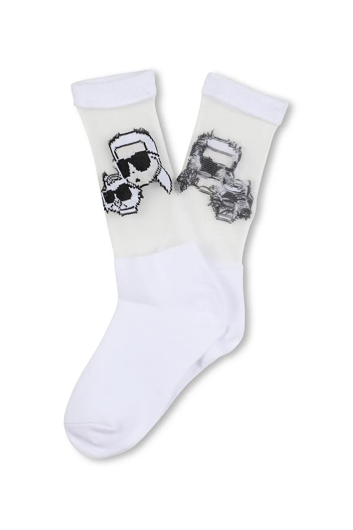 Otroške nogavice Karl Lagerfeld Z31042 bela AW25