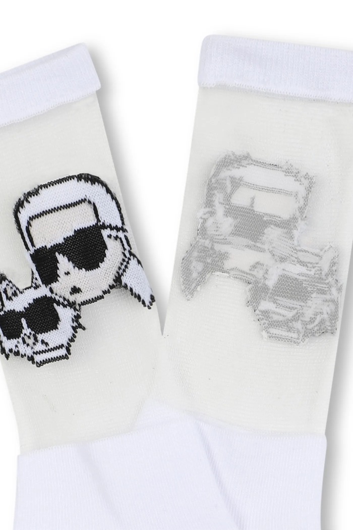 Otroške nogavice Karl Lagerfeld bela Z31042
