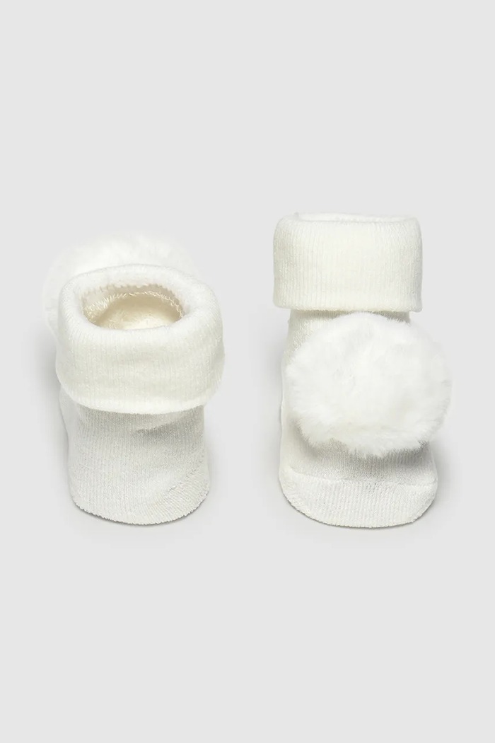 Mayoral Newborn șosete bebe 9922.2J.Newborn.9BYA bej AW25