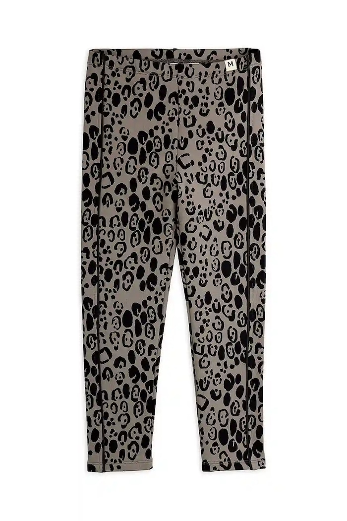 Πουκάμισο με προσθήκη μαλλιού Mini Rodini Leopard εμπριμέ γκρί 25730127