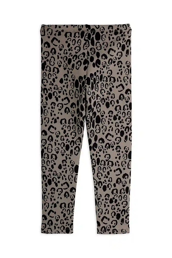 Πουκάμισο με προσθήκη μαλλιού Mini Rodini Leopard 25730127 γκρί AW25