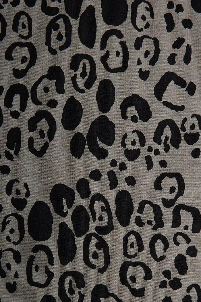 Πουκάμισο με προσθήκη μαλλιού Mini Rodini Leopard γκρί 25730127