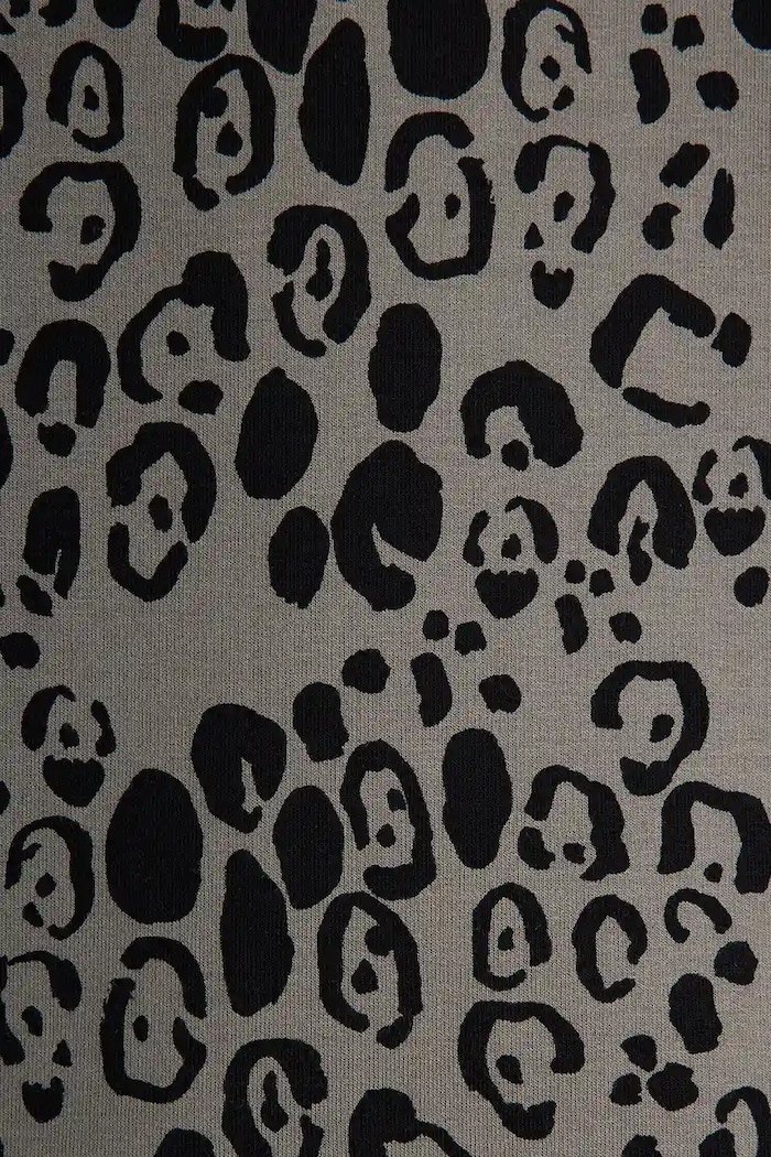 Πουκάμισο με προσθήκη μαλλιού Mini Rodini Leopard γκρί 25730127
