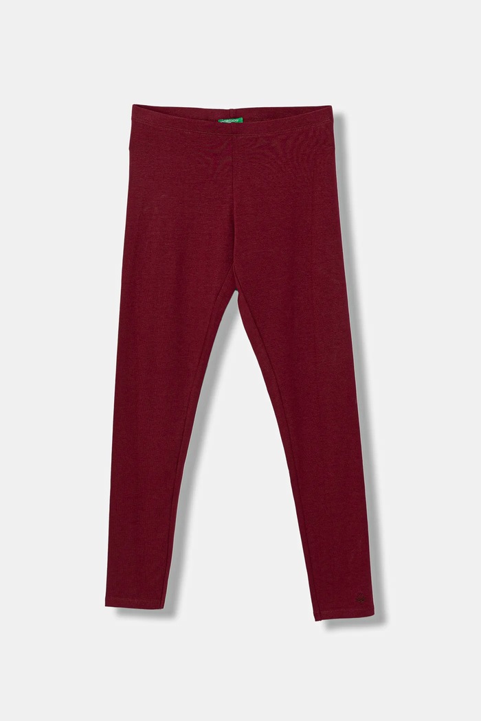 Detské legíny United Colors of Benetton s elastanom burgundské 3MT1CF02G.G.Season.9BYA