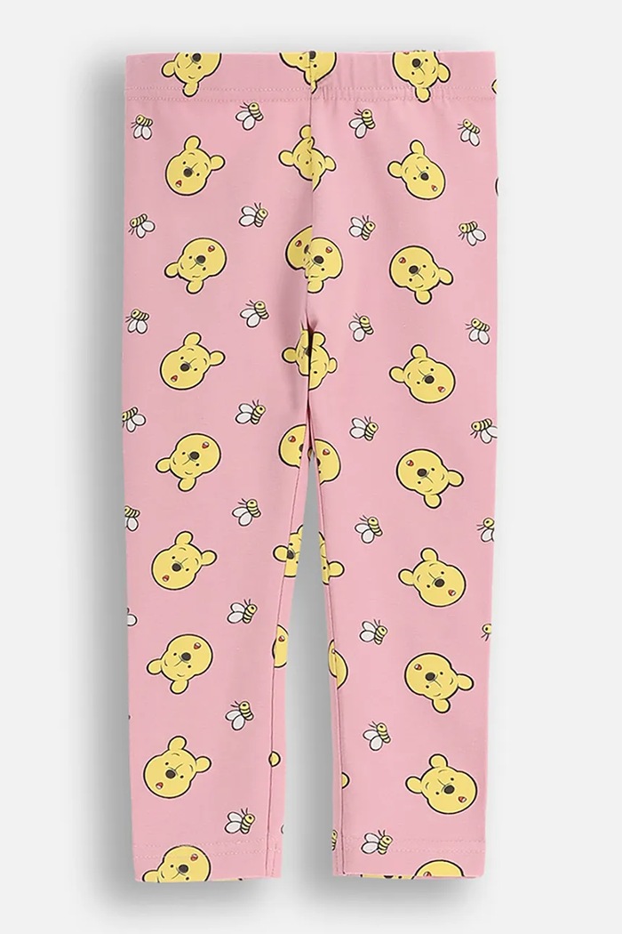 Coccodrillo legginsy z bawełną niemowlęce wzorzyste różowy ZC5122102LGD