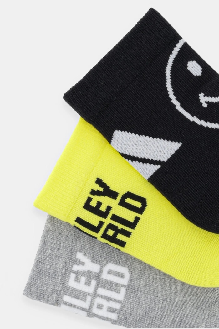Παιδικές κάλτσες adidas Performance SMILEY 3-pack JY4158 μαύρο AW25