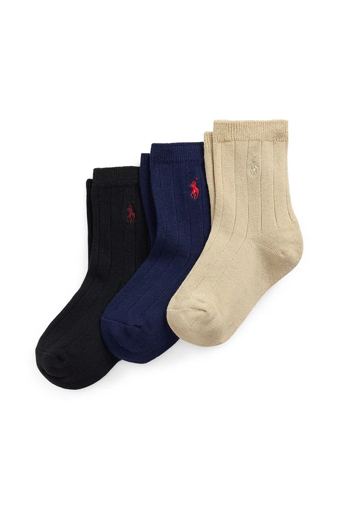 Polo Ralph Lauren skarpetki dziecięce 3-pack granatowy 443979301001