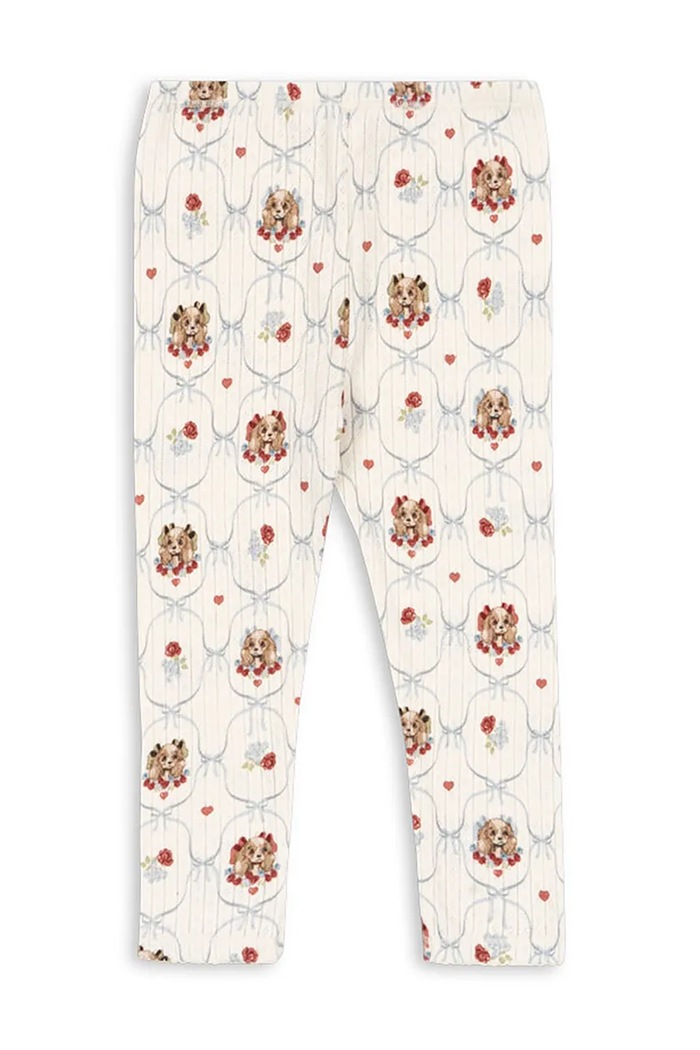 Konges Sløjd legginsy bawełniane dziecięce MINNIE PANTS GOTS KS103922.9BYA beżowy AW25