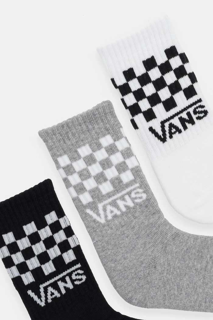 Dětské ponožky Vans Classic Check Crew 3-pack VN000Q1QY281 bílá AW25