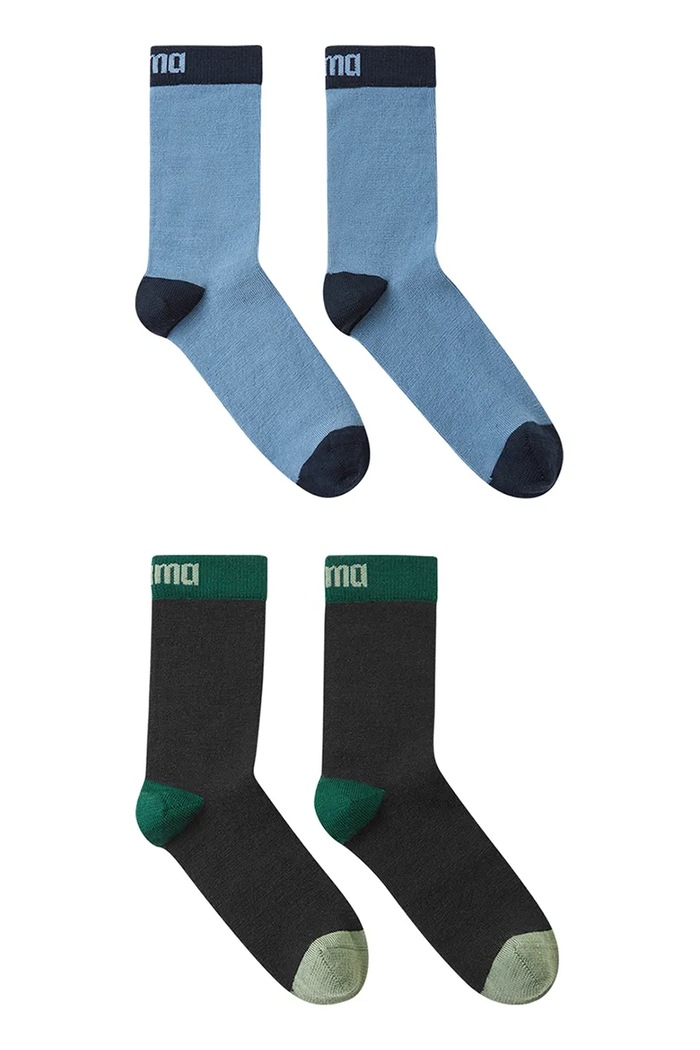 Reima Șosete din lână pentru copii Parit 2-pack 5300309A.9BYA albastru AW25