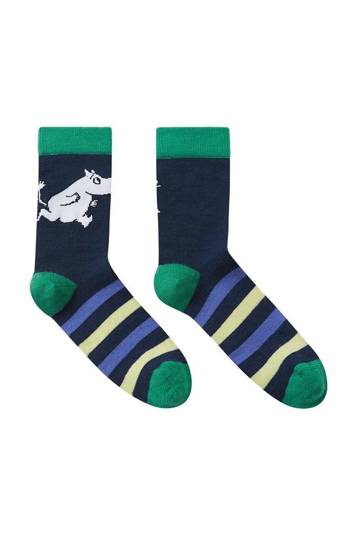 Дитячі шкарпетки Reima Moomin Randig 5300335A.9BYA зелений AW25