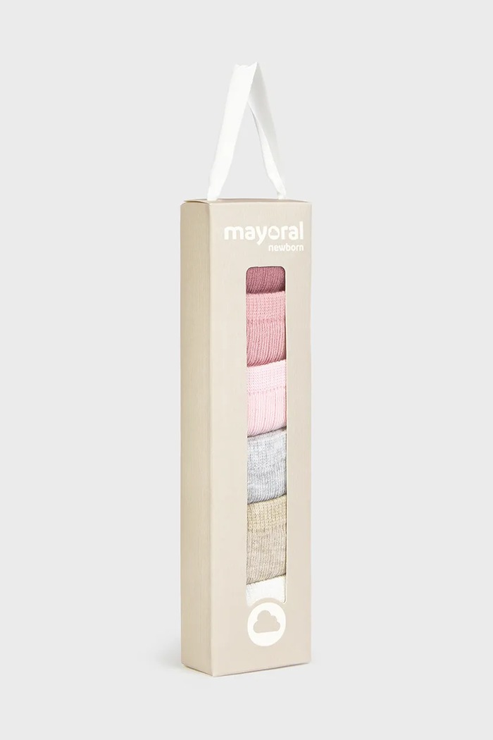 Chłopiec Mayoral Newborn Skarpety dziecięce 6-pack 9918.1D.Newborn.9BYA różowy