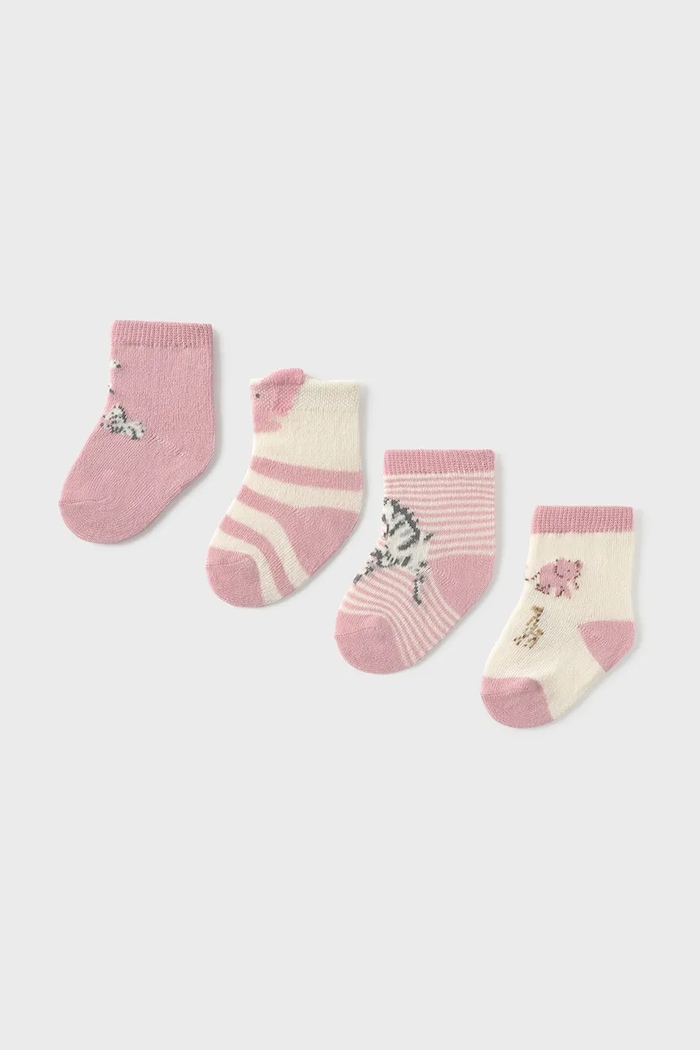 Παιδικές κάλτσες Mayoral Newborn 4-pack ροζ 9921.2F.Newborn.9BYA